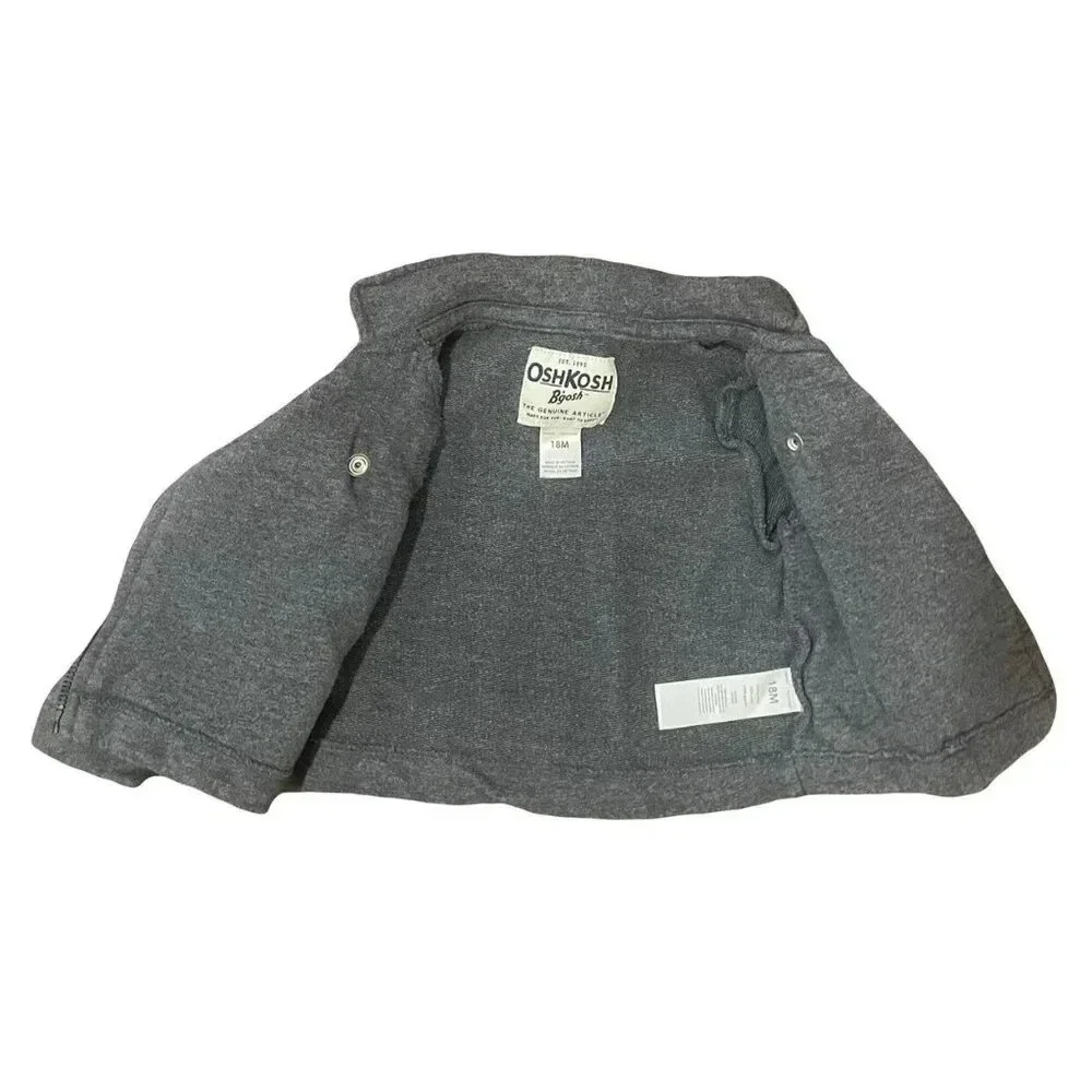 18 Months Oshkosh B'Gosh Gray Moto Jacket, Unisex